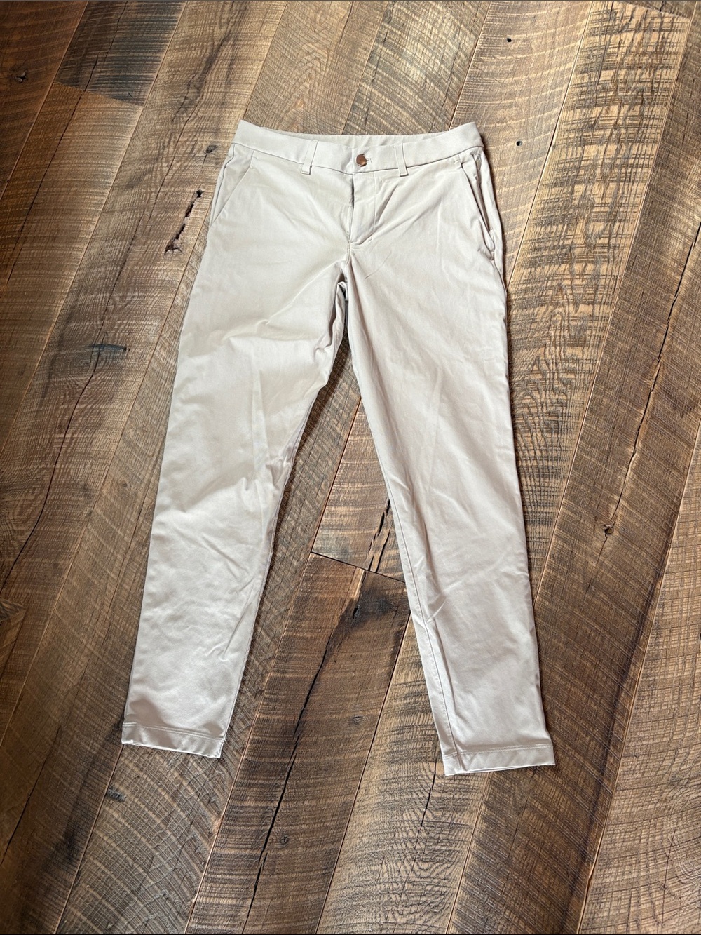 Men's Slim Chino Pants in Light Beige